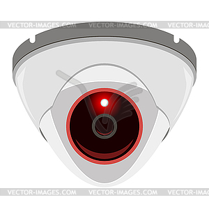 Профессиональная камера видеонаблюдения. Наружная видеосистема - клипарт в векторе / векторное изображение