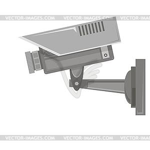 Professional CCTV Camera . Outdoor Video System - vector image