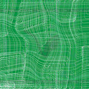 Abstract White Line Pattern on Green Background - vector clip art