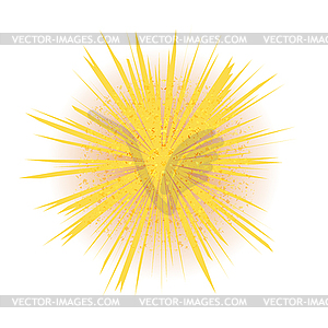 Yellow Explode Flash, Cartoon Explosion, Star Burst - vector clipart