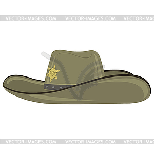 Old West Sheriff Hat - vector clipart