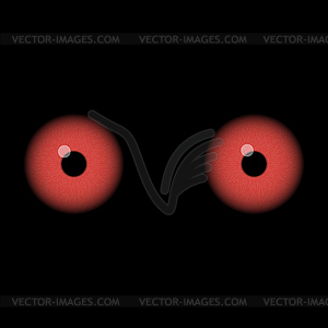 Red Devil Eyes - vector clipart