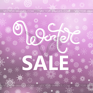 Winter Sale Typographic Poster. Phrase. Lettering o - vector image