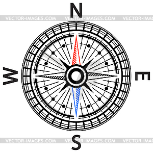 Compass Icon . Symbol of Travel - stock vector clipart