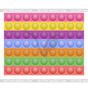 Colorful Popit . Antistress Toy. Bubble Sensor for - vector clipart