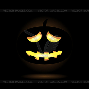 Halloween Icon . Cartoon Pumpkin Mask - vector image