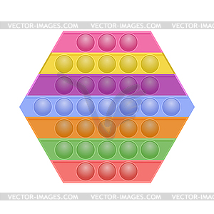 Colorful Popit . Antistress Toy. Bubble Sensor for - vector clipart