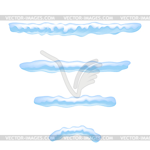 Snow Ice Cap. Christmas Card Design Element. - vector clipart