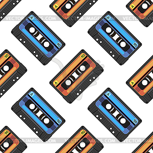 VIntage video tape or music cassette icon flat . - vector clipart