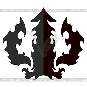 Trident Silhouette Icon - vector image