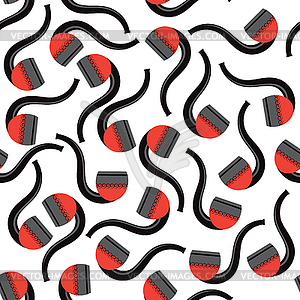 Wooden Smoking Pipe Silhouette Seamless Pattern - vector clip art