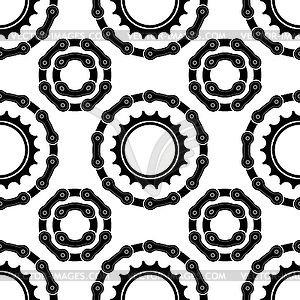 Differente Bicicle Chain Frames Seamless Pattern - vector clipart / vector image