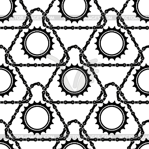 Different Bicycle Chain Frames Seamless Pattern - vector clipart / vector image