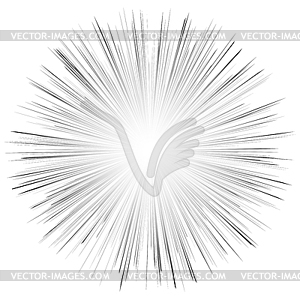 Explode Flash, Cartoon Explosion, Star Burst - white & black vector clipart