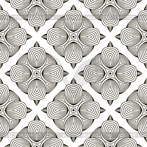 Line Icon Seamless Pattern - vector image