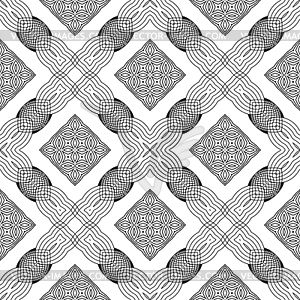 Line Icon Seamless Pattern - vector clipart