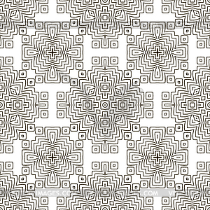 Line Icon Seamless Pattern - vector image