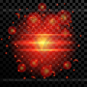 Blurred Fire on Dark Background. Cartoon Flames. - vector clipart