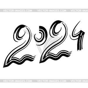 2024 Happy New Year logo text design. Set of 2024 - vector clipart