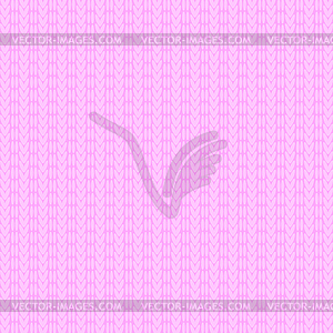 Stylish Knit. Pink Knitted Texture. Woolen - vector clipart