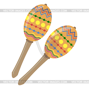 Musical Mexican maracas isolate4d. Cinco de maya - vector clipart