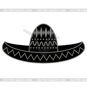 Mexican sombrero with maracas. Cinco de mayo symbol - vector image