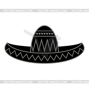 Mexican sombrero with maracas. Cinco de mayo symbol - vector clip art