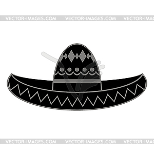 Mexican sombrero. Cinco de mayo symbol - vector image