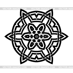 Round ornament. Decorative vintage ethnic pattern - vector clipart