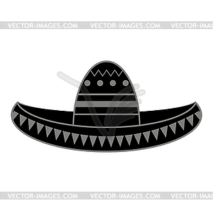 Mexican sombrero icon. Cinco de mayo symbol - vector image