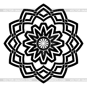 Round ornament. Decorative vintage ethnic pattern - vector image