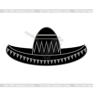 Mexican sombrero with maracas. Cinco de mayo symbol - vector clipart