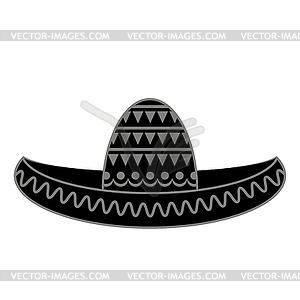 Mexican sombrero with maracas. Cinco de mayo symbol - vector image