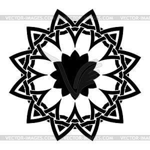 Round ornament. Decorative vintage ethnic pattern - vector clipart