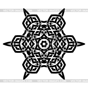 Round ornament. Decorative vintage ethnic pattern - vector image