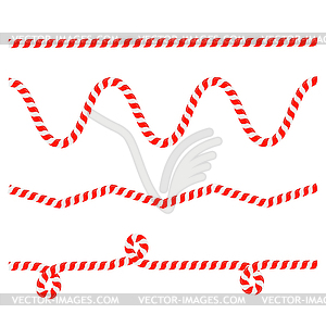 Christmas candy cane lines . Xmas symbol. - vector clip art