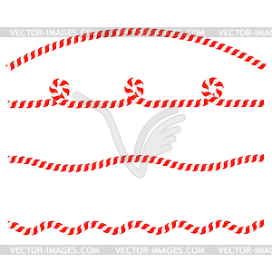 Christmas candy cane lines . Xmas symbol. - vector image