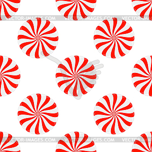 Christmas candy seamless pattern. Lollipop sugar - vector clipart