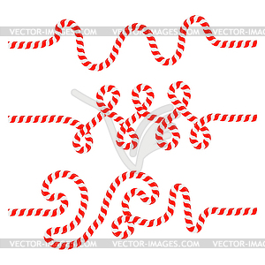 Christmas candy cane lines . Xmas symbol. - vector image