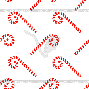 Christmas candy cane seamless pattern. Xmas - vector clipart