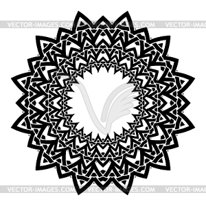 Round ornament. Decorative vintage ethnic pattern - vector image