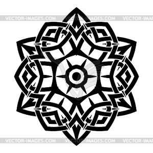 Round ornament. Decorative vintage ethnic pattern - vector clipart