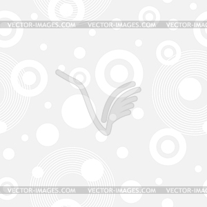 Vector abstract white seamless circles pattern on grey  - vector clipart