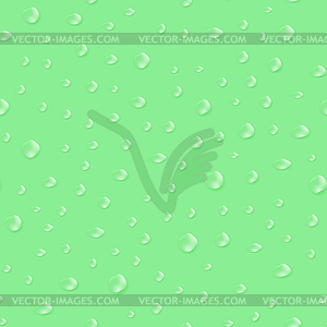 Seamless drops pattern on green background - vector image