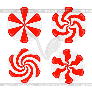 Christmas candy icon. Lollipop sugar caramel. - vector image