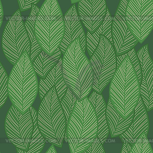 Seamless Tropical leaves wallpaper, luxury nature - vector clipart