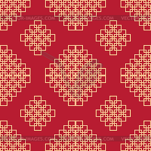 Japanese seamless pattern in oriental geometric - royalty-free vector clipart