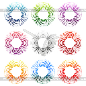 Circle Dotted Colorful Icon . Circle Logo design - vector clipart