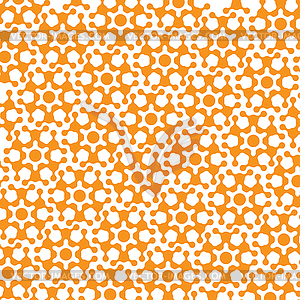 Meta ball Connect Dot Set. Orange Molecule chain. - vector clip art
