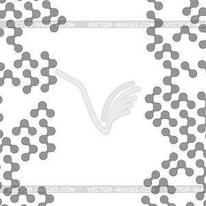 Meta ball Connect Dot Set. Grey Molecule chain. - vector image